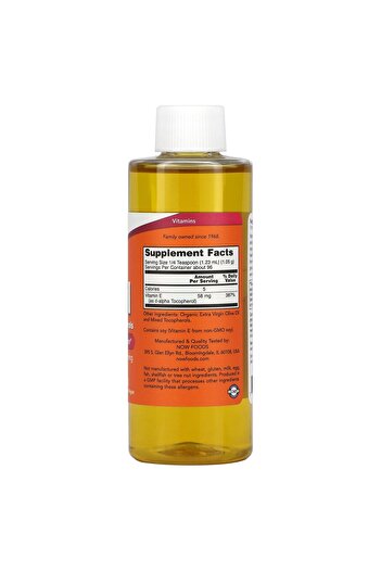 Now Foods E Liquid, 80% Mixed Tocopherols Now Foods 4 oz Liquid
