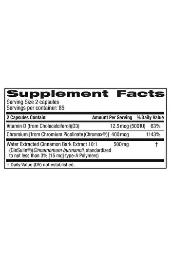 Trunature Advanced Strength Cinsulin 170 Capsules
