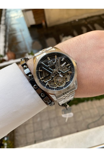 Reward Original Wind-Up (BATTERY-FREE) Steel Men's Wristwatch with All Functions Active Bracelet Gift