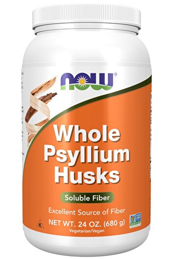 Now Foods Supplements, Whole Psyllium Husks, Non-GMO Project Verified, Soluble Fiber, 24-Ounce