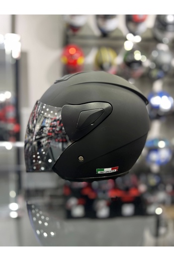 Sway 733 Mat Siyah Yarım Kask