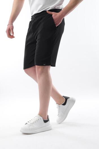 Madmext Black Adjustable Waist Pocket Short Men's Shorts 6544