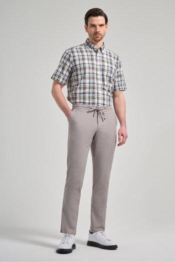 İmza Кам'яного кольору бавовняні штани з кишенями з боків Casual Comfort Fit Jogger 1003250110