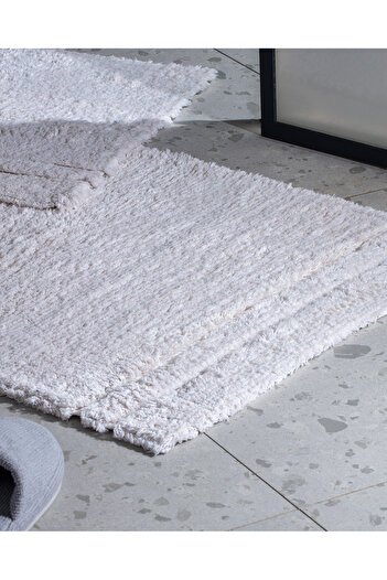 Madame Coco Ecru Color Cotton Farges 2-Piece Bath Mat