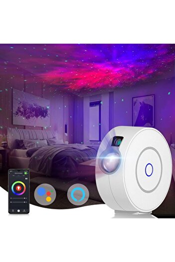 COOYA Smart Galaxy Projector,LED Starry Sky Night Light,App & Voice Controlled for Bedroom,Home Theater