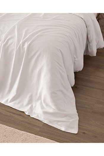 Madame Coco Παπλωματοθήκη Ciel King Size 100% Cotton Satin - Λευκό