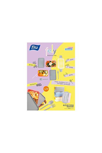 Titiz Plastik Titiz Ap-9477 Fely Two Compartment Lunch Box Set