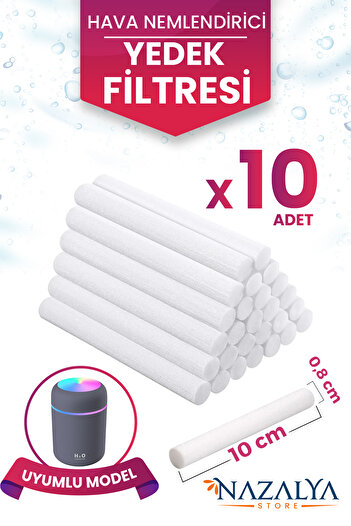 Nazalya H2O Hava Nemlendirici Buhar Makinesi Filtresi 10 Adet
