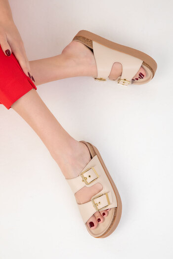 SOHO Beige Women's Slippers 20327