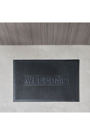 erorex Welcome Moulded Rubber Doormat - 45x70 cm