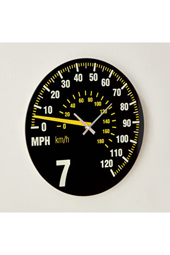 erorex Fero Speedometer Clock with Tinted Glass - 38x4.5x38 cm