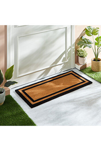 erorex Frame Printed PVC Back Coir Doormat - 45x100 cm