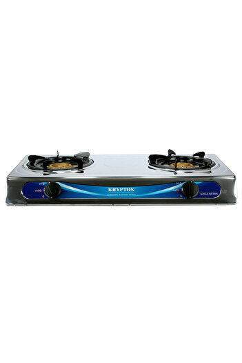 KRYPTON Stainless Steel Double Gas Burner with 2 Burners|Low Gas Consumption|KNGC6034