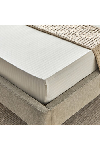 erorex Hamilton Satin Stripe Twin Fitted Sheet - 120x200+36 cm