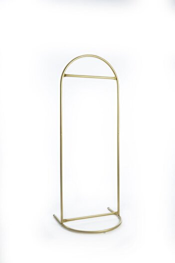 Fec Reklam Butik Stil Oval Askılık Konfeksiyon Askılığı Altın Renk Askılık Gold Elbise Askılığı Ayaklı Askılık