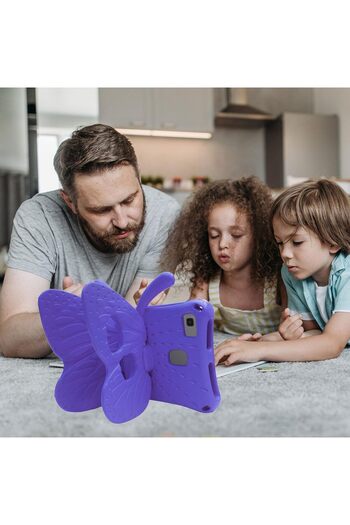 AWH Tading Kids Case for Samsung Galaxy Tab A7 Lite 8.7" 2021, Shockproof Butterfly, Purple
