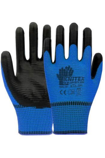 SİHİRLİ AYAKLAR Blue Serrated Work Gloves Labor Gloves Construction Garden Gloves No:10 XL