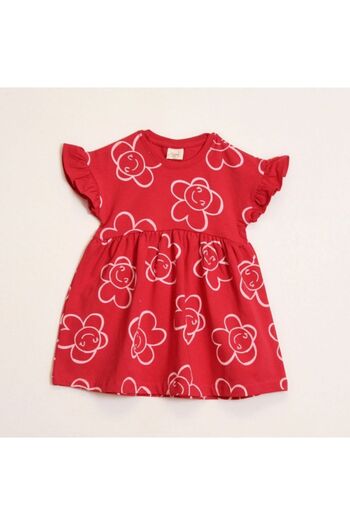 OZZY KİDS Girl's Sleeves Ruffle Detail Dress