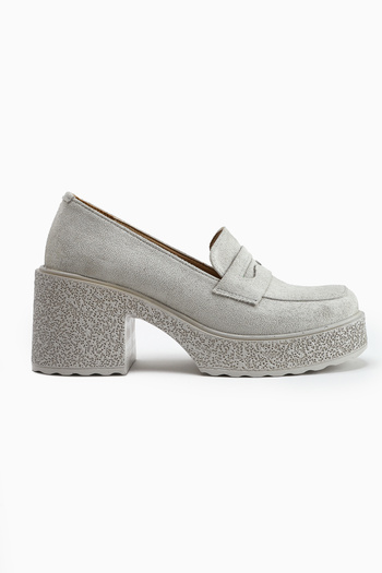 Limoya Boi Gray Suede Platform Casual Women's Shoes