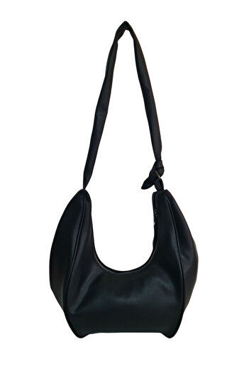 Gloria Mi̇ra Women's Black Soft Leather Long Handle Shoulder Bag