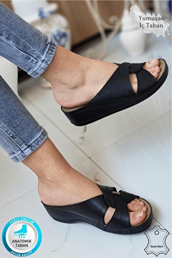 Neon Shoes Putu Cross Comfort Model Papuci ortopedici de zi cu zi pentru femeie de vârstă mijlocie Papuci de casă și de exterior