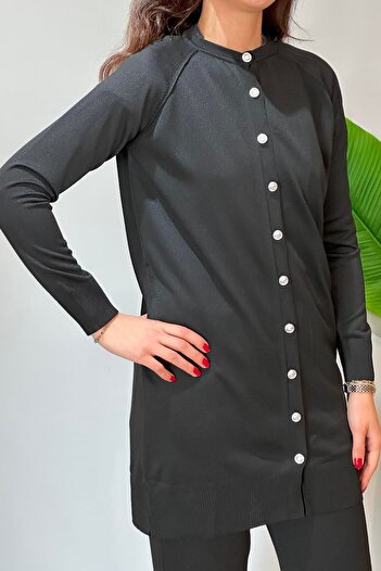 REMSA 01 Black Knitwear Cardigan