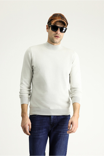 Kiğılı Cotton Knitwear Bato Collar Regular Fit Sweater