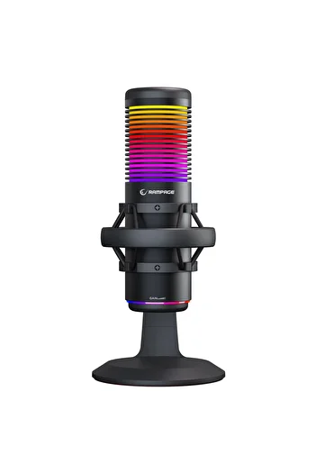 Rampage ميكروفون Bemol Black Rgb Shock Mount Gamer ميكروفون Youtuber