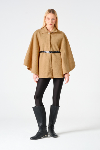 Moda Palmiss Γυναικεία ζώνη βιζόν με λεπτομέρεια Boucle Poncho