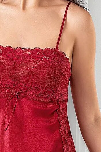 Angels Story Angel's Story 11725 Women's Rope Strap Nightgown-Burgundy