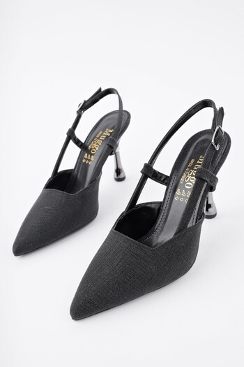 MUGGO Jesi Pointed Toe Open Back Casual Classic Women's Heeled Shoes