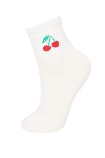 DeFacto Women's 3-Piece Cotton Socket Socks N0890azns