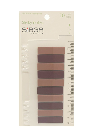 sibga tasarım Transparent Colored Post-It Note Paper - 200 Sheets Bookmark Sticker