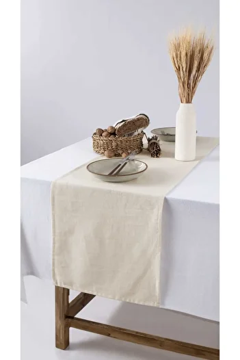 ALASEREN Runner Raw Cloth Natural 40*100 cm Handmade