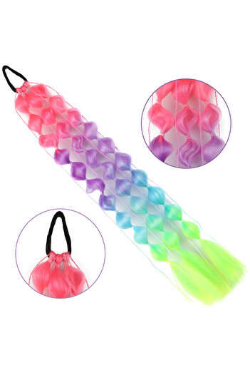 KONAK PERUK Balloon Braided Elastic Ponytail - Acm15