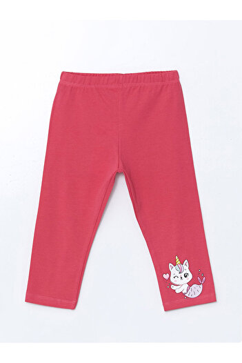 LC Waikiki Printed Girls' Tights with Elastic Waistband