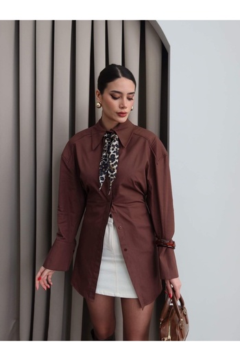 ESRAHELVACI Tie Waist Padded Shirt