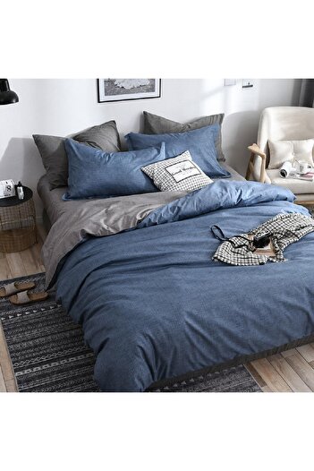 sharpdo 4 Pieces Bed Sheet Set,with 1 Comforter/Quilt Cover, 1 Flat Sheet and 2 Pillowcases Single