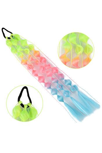 KONAK PERUK Balloon Braided Elastic Ponytail - Acm07