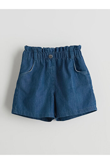 LC Waikiki Girl's Jeans Shorts with Elastic Waist