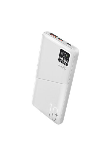 porodo Blue 10000Mah  Powerbank Type-C Usb A And Micro With Digital Display- White
