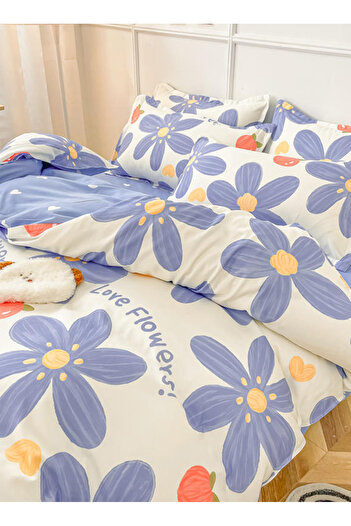sharpdo 4-Pieces Bed Sheet Set,With 1Quilt Cover 150*200cm 1 Flat Sheet and 2 Pillowcases