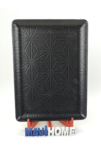 MAViHOME Black Porcelain 26 X 20 cm Boat Plate Single