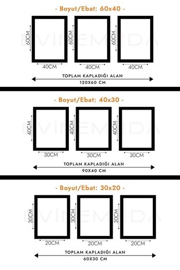 Evinemoda Çiçek Yaprak Gümüş 3 Parça Pleksi Aynalı Tablo