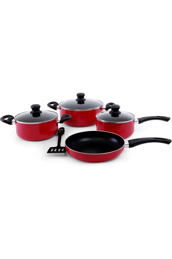 ROYALFORD Cookware Set, 8 Pieces, Red, RF6082