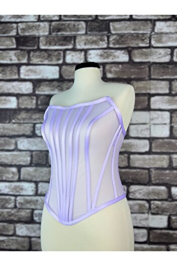 Metay Design Lilac Shantara Tulle Transparent Corset & Bustier