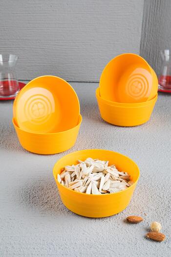 miras home 6 Plastic Bowls, Snack Bowl, Presentation Bowl