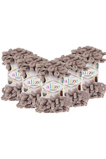 Alize Νήμα Πλεκτό Χέρι Puffy 268 - 5 Συσκευασία 268 Πέτρες 100 Γρ. 9 Mt. Σχοινί πλεξίματος δακτύλων