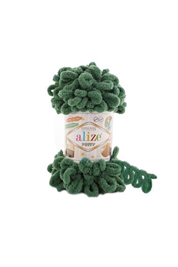 Alize 6 Pieces 90x90 Puffy Baby Blanket - Pine Green 532 Model