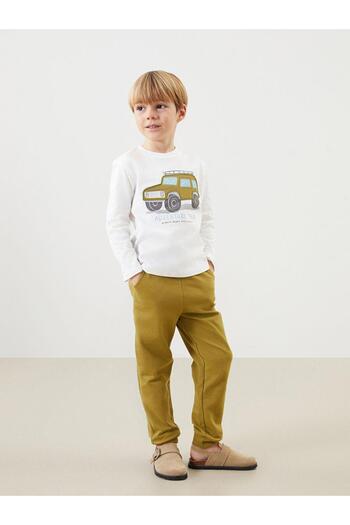 LC Waikiki Lcw Kids Boys Crew Neck T-Shirt and Sweatpants Set of 2